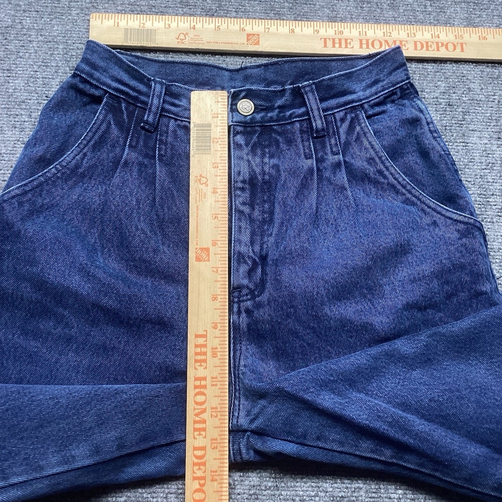 Vintage Bill Blass High Waisted Mom Jeans Size 6 Blue 90s Grunge Pleated - Picture 2 of 10